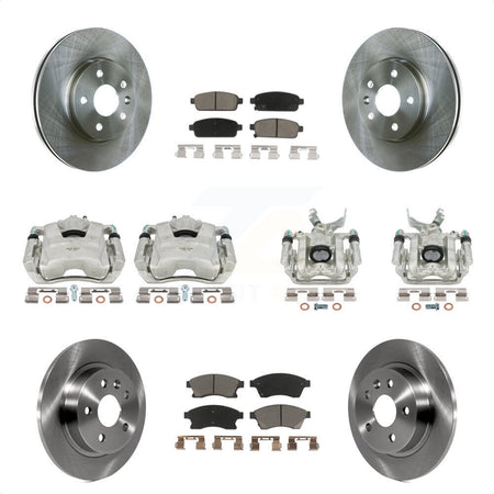 Front Rear Disc Brake Caliper Rotors And Ceramic Pads Kit (10Pc) For Chevrolet Sonic KC8-101038C by Transit Auto