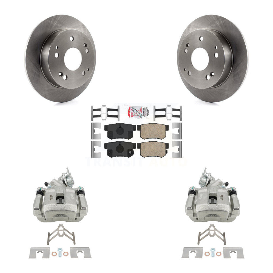 Rear Disc Brake Caliper Rotors And Ceramic Pads Kit For 1998-2002 Honda Accord 3.0L KC8-101038N