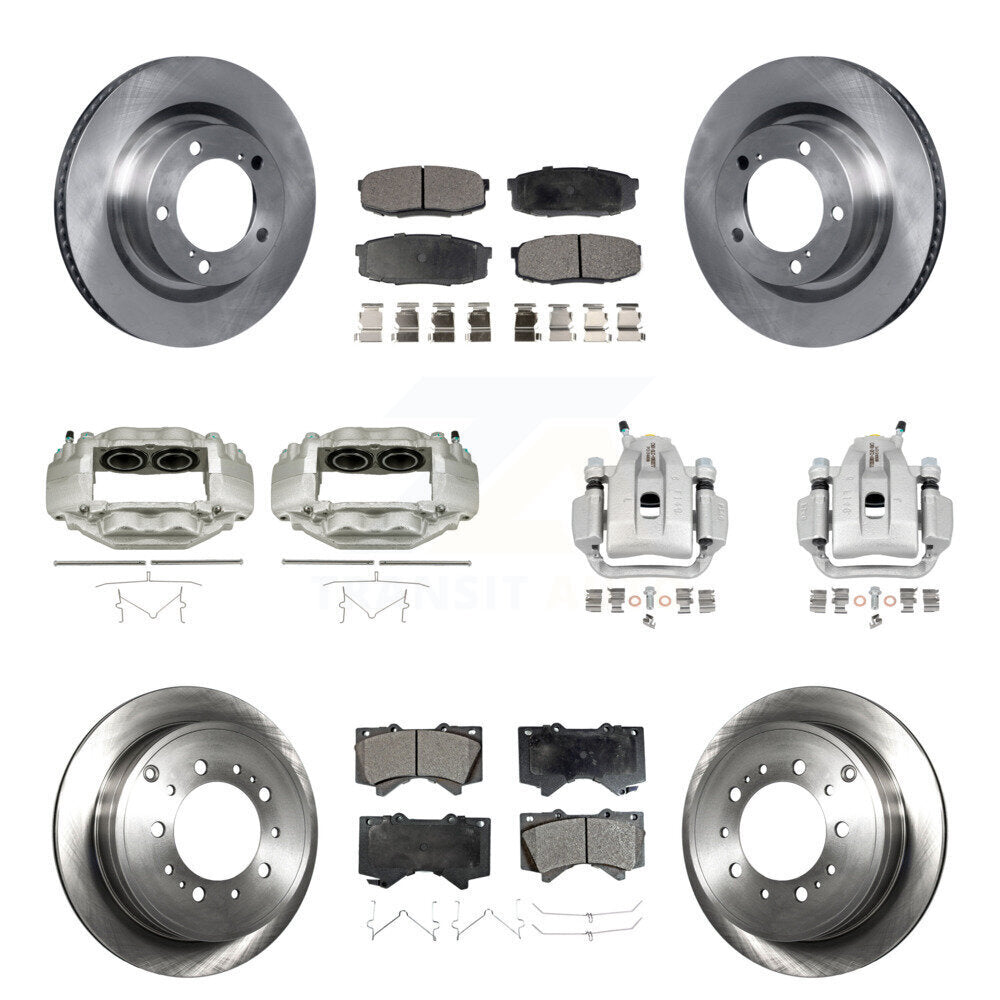 Front Rear Disc Brake Caliper Rotor And Ceramic Pad Kit (10Pc) For Toyota Tundra Sequoia KC8-101039T