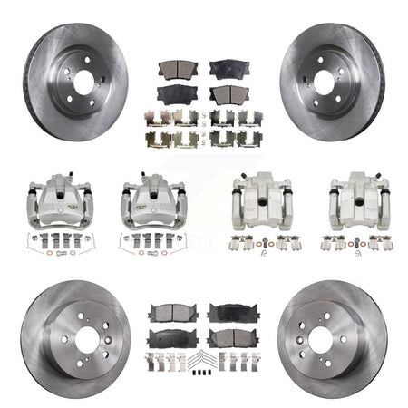 Front Rear Disc Brake Caliper Rotors Ceramic Pad Kit (10Pc) For Toyota Camry Lexus ES350 KC8-101040T