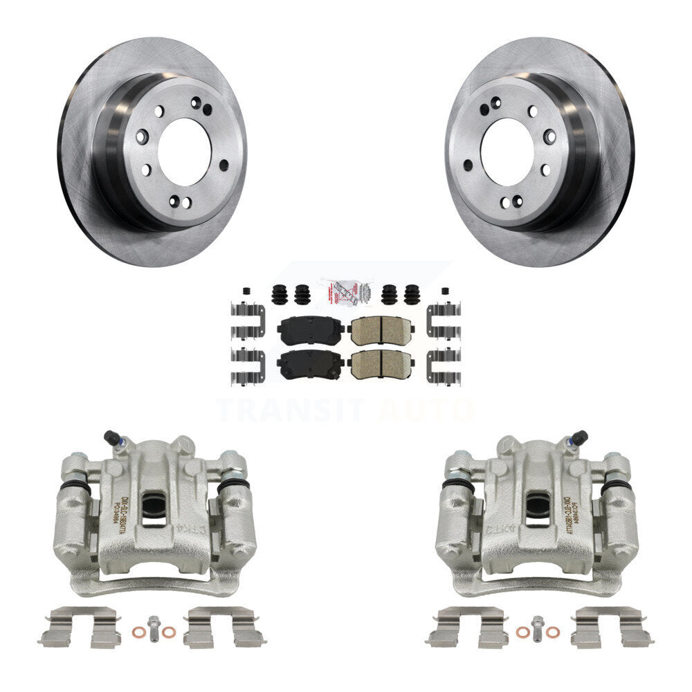 Rear Disc Brake Caliper Rotors And Ceramic Pads Kit For Hyundai Elantra KC8-101041N