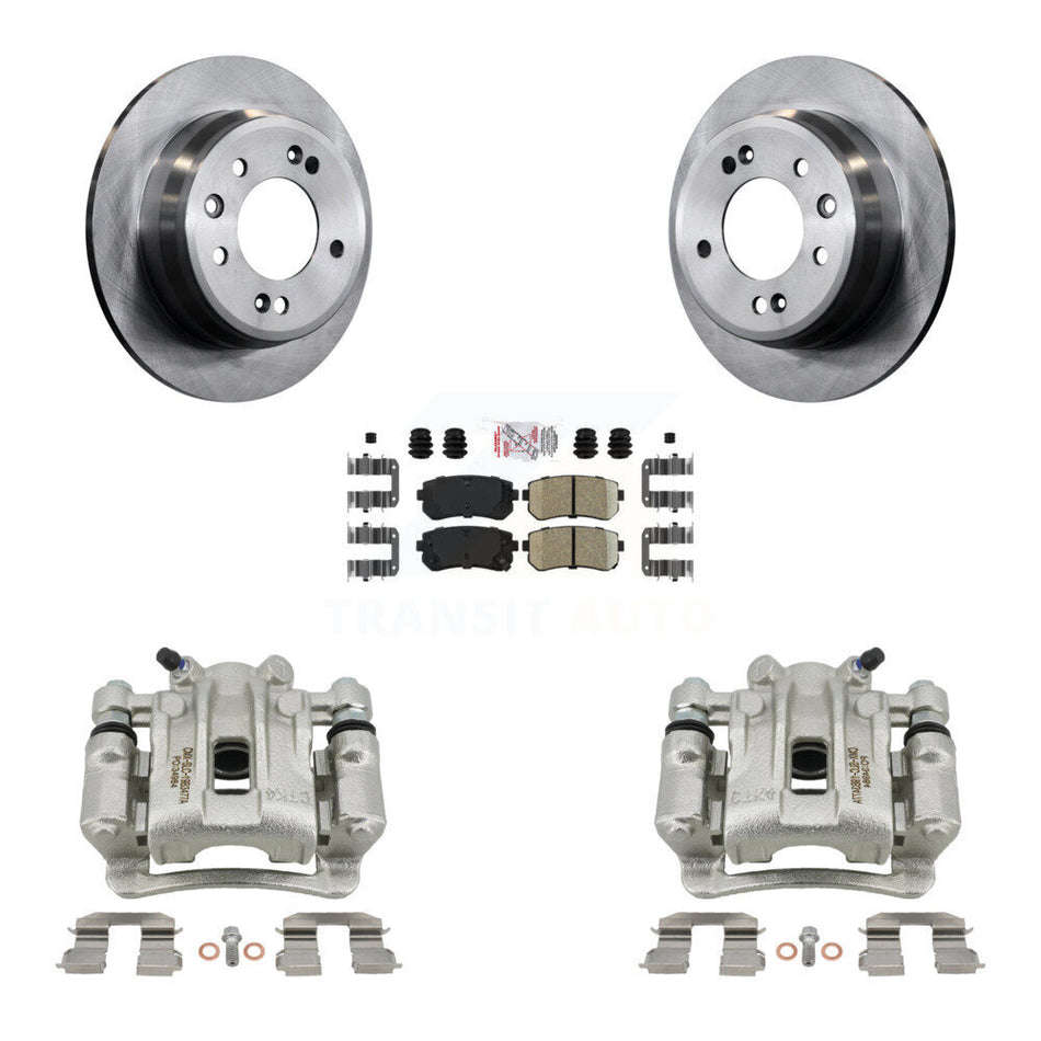 Rear Disc Brake Caliper Rotors And Ceramic Pads Kit For Hyundai Elantra KC8-101041N