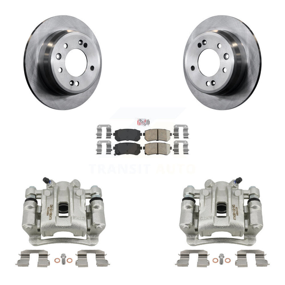 Rear Disc Brake Caliper Rotors And Ceramic Pads Kit For Hyundai Elantra KC8-101042N