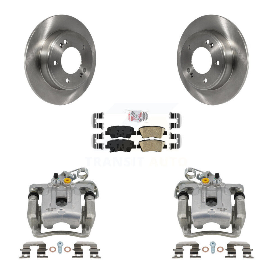 Rear Disc Brake Caliper Rotors And Ceramic Pads Kit For Hyundai Elantra Coupe KC8-101043N