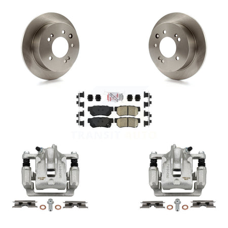 Rear Disc Brake Caliper Rotors And Ceramic Pads Kit For Hyundai Elantra KC8-101045N