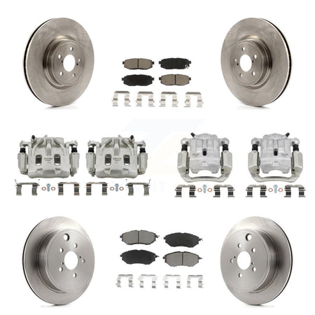 Front Rear Disc Brake Caliper Rotor And Ceramic Pad Kit (10Pc) For Subaru Outback Legacy KC8-101048C