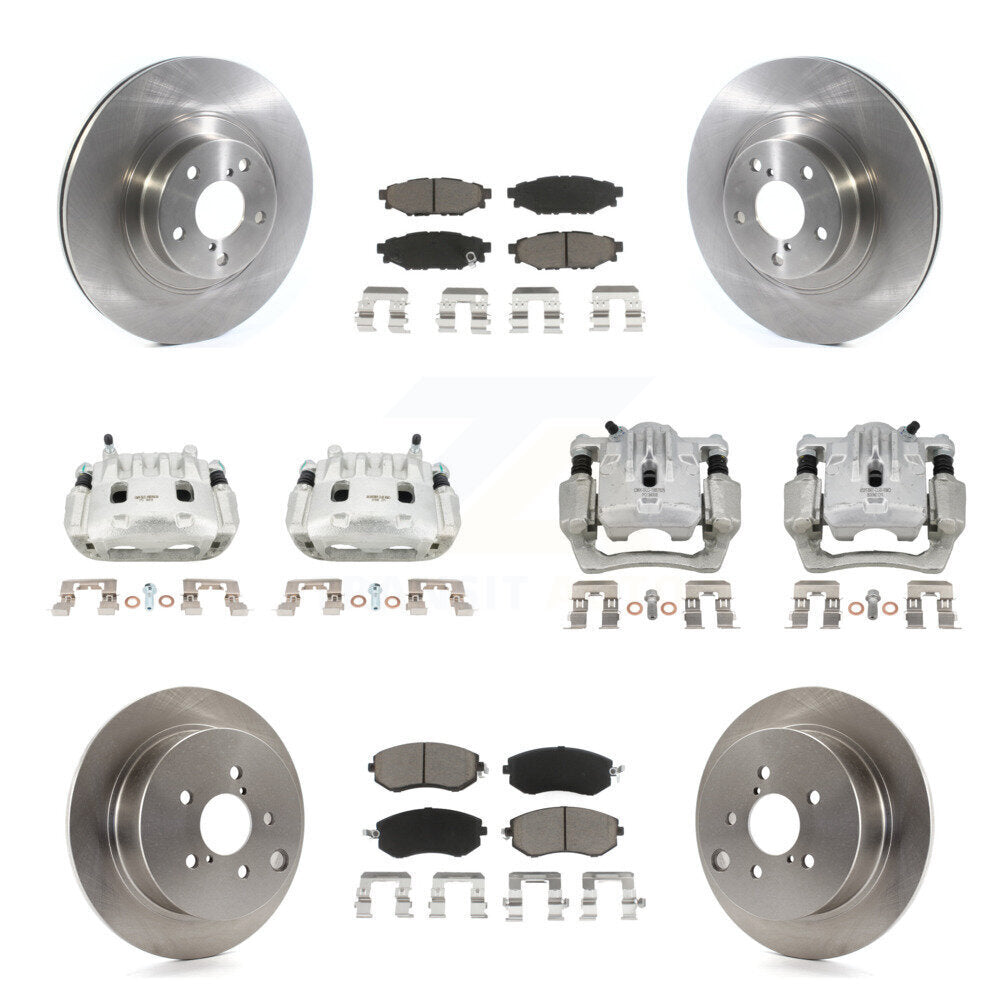 Front Rear Brake Caliper Rotor & Ceramic Pad Kit (10Pc) For Subaru Forester XV Crosstrek KC8-101050C