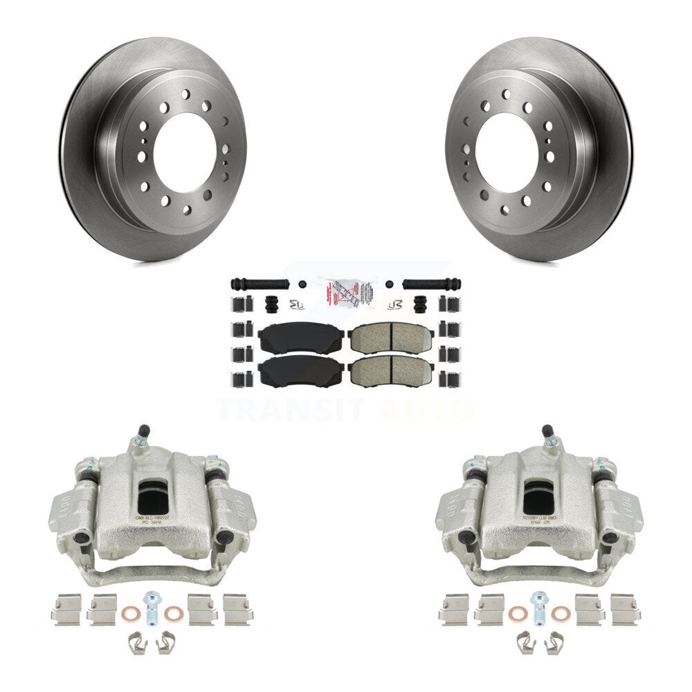 Rear Disc Brake Caliper Rotors And Semi-Metallic Pads Kit For Toyota 4Runner FJ Cruiser KC8-101051N by Transit Auto