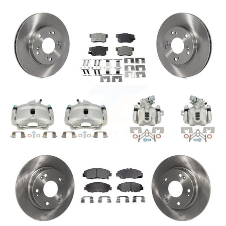 Front Rear Disc Brake Caliper Rotors And Ceramic Pads Kit (10Pc) For Honda Civic KC8-101052T