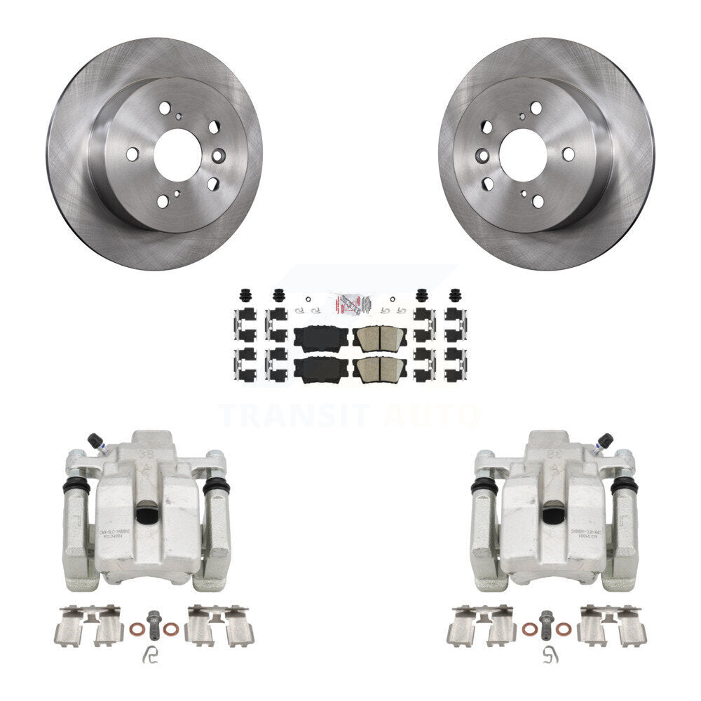 Rear Disc Brake Caliper Rotor Ceramic Pad Kit For Toyota Camry Lexus ES350 Avalon ES300h KC8-101053N