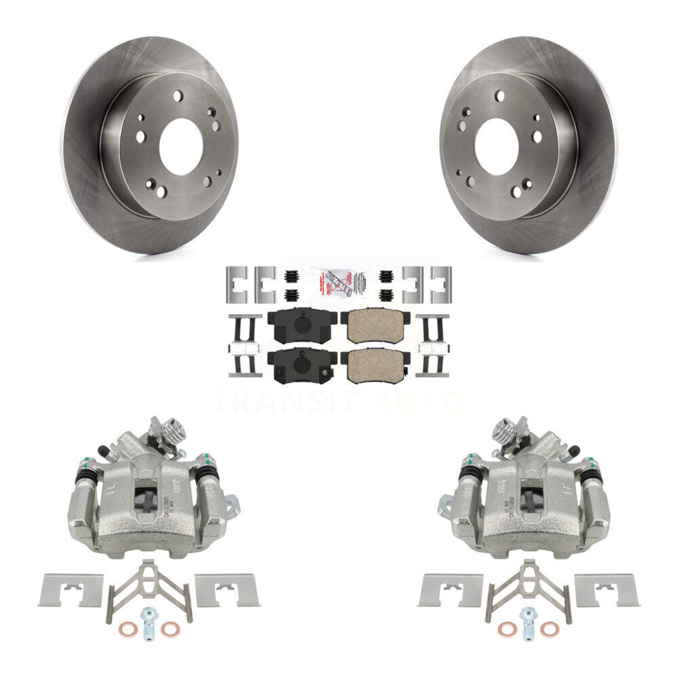 Rear Disc Brake Caliper Rotors And Ceramic Pads Kit For Honda Civic Acura RSX KC8-101055N