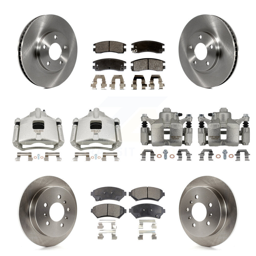 Front Rear Brake Caliper Rotor & Semi-Metallic Pad Kit (10Pc) For Chevrolet Impala Monte KC8-101055P