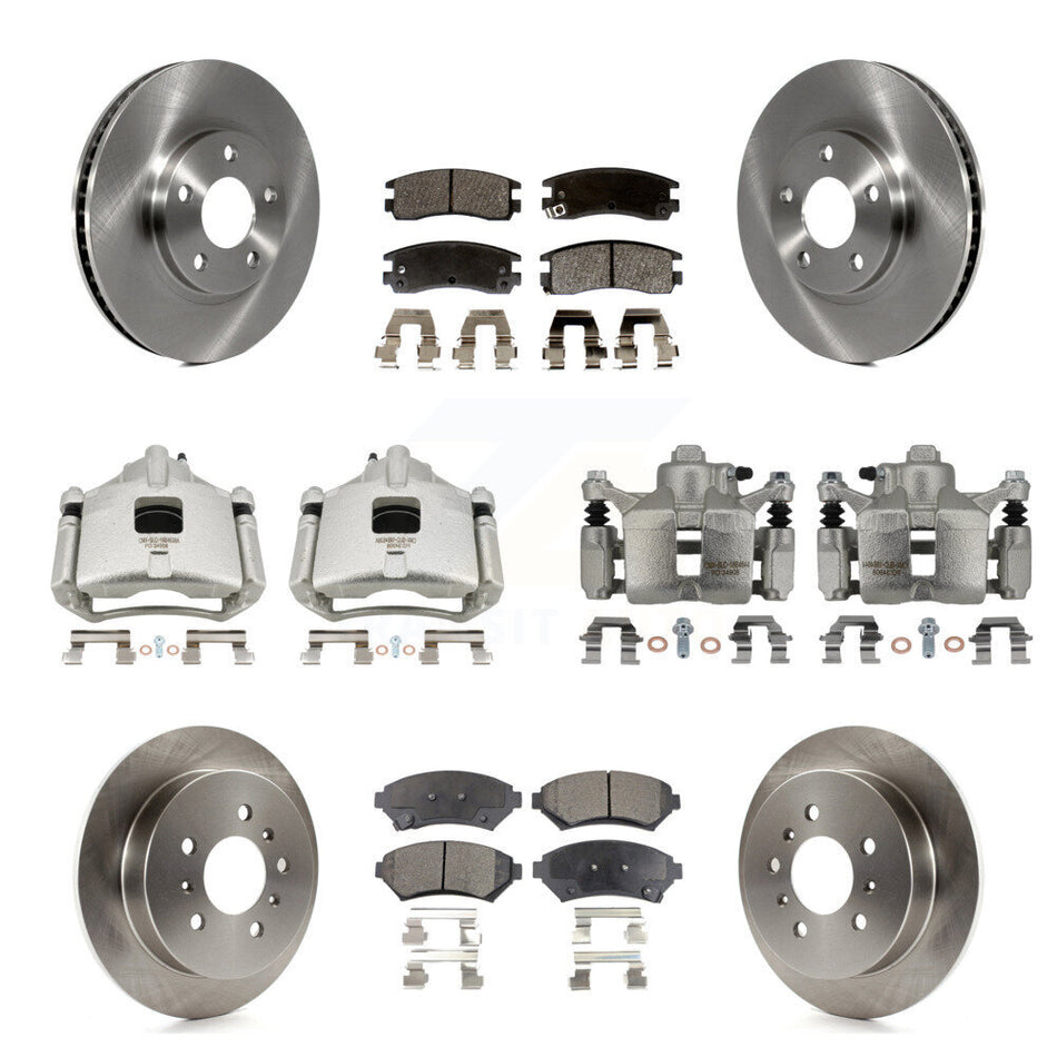 Front Rear Brake Caliper Rotor & Semi-Metallic Pad Kit (10Pc) For Chevrolet Impala Monte KC8-101055P