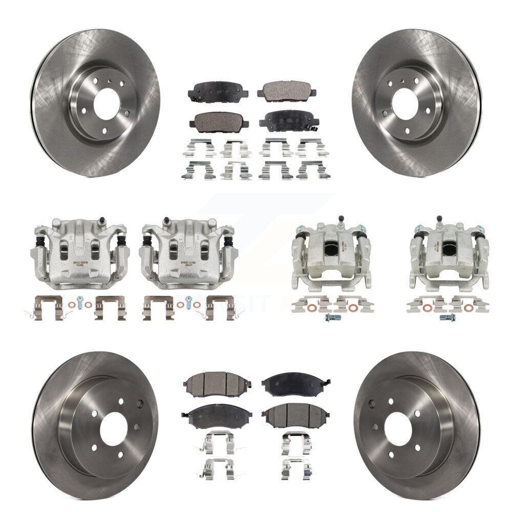 Front Rear Brake Caliper Rotors & Ceramic Pad Kit (10Pc) For Nissan Murano INFINITI QX70 KC8-101056T