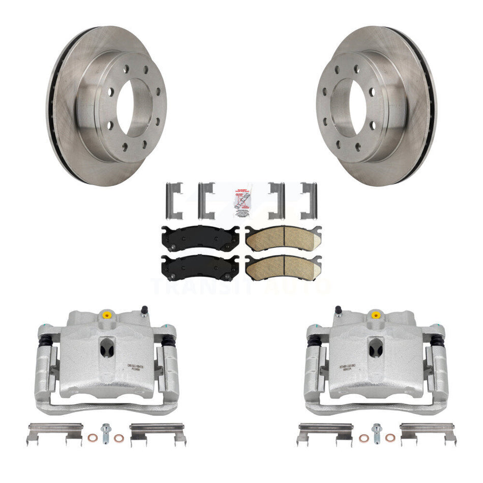 Rear Disc Brake Caliper Rotors And Ceramic Pads Kit For Chevrolet Silverado 2500 HD GMC Sierra Hummer H2 1500 Suburban Yukon XL Avalanche Classic KC8-101057N