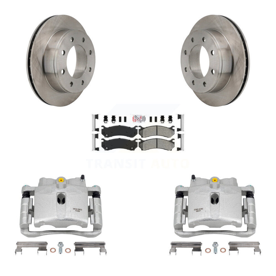 Rear Disc Brake Caliper Rotors And Semi-Metallic Pads Kit For Chevrolet Silverado 2500 HD GMC Sierra Hummer H2 1500 Suburban Yukon XL Avalanche Classic KC8-101058N