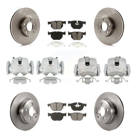 Front Rear Disc Brake Caliper Rotors And Semi-Metallic Pads Kit (10Pc) For BMW X5 X6 KC8-101058S by Transit Auto