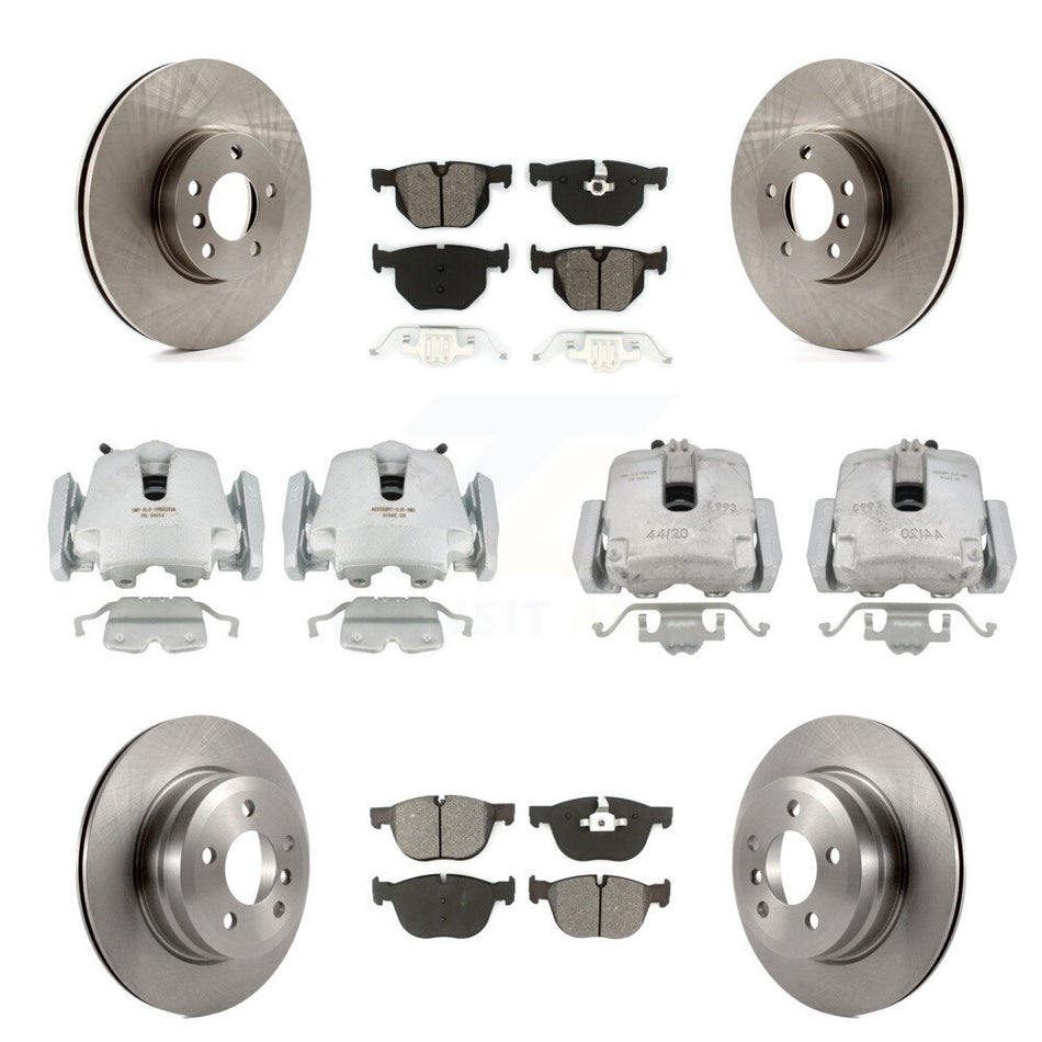Front Rear Disc Brake Caliper Rotors And Semi-Metallic Pads Kit (10Pc) For BMW X5 X6 KC8-101058S