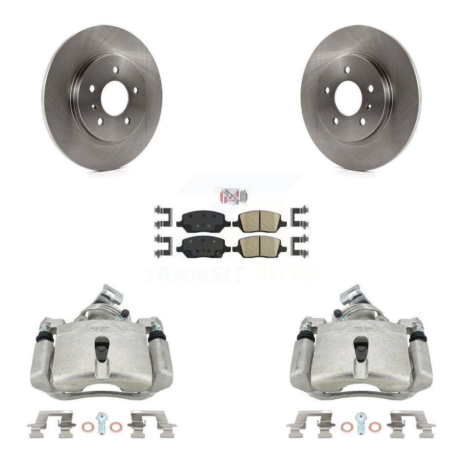 Rear Disc Brake Caliper Rotors And Ceramic Pads Kit For 2005 Chevrolet Uplander Pontiac Montana Buick Terraza Saturn Relay KC8-101064N