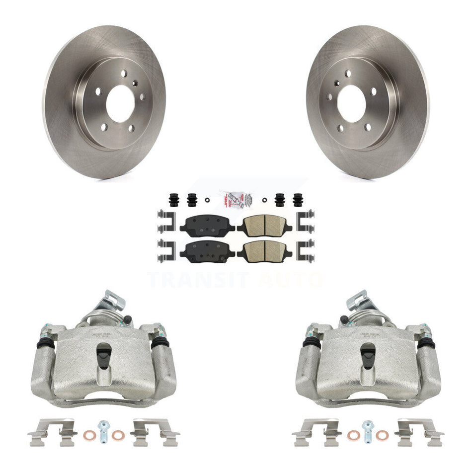 Rear Disc Brake Caliper Rotors And Ceramic Pads Kit For 2005 Chevrolet Uplander Pontiac Montana Buick Terraza Saturn Relay KC8-101065N