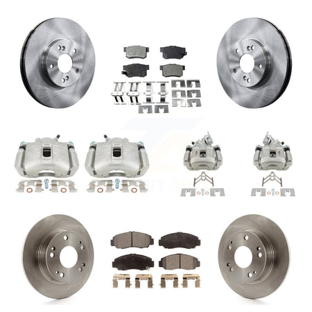Front Rear Disc Brake Caliper Rotors And Ceramic Pads Kit (10Pc) For Honda Accord KC8-101067T