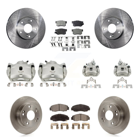 Front Rear Disc Brake Caliper Rotors And Ceramic Pads Kit (10Pc) For Honda Accord KC8-101069T