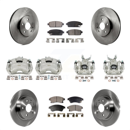 Front Rear Disc Brake Caliper Rotors And Ceramic Pads Kit (10Pc) For 2013-2014 Chevrolet Sonic RS KC8-101070T by Transit Auto