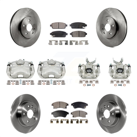 Front Rear Disc Brake Caliper Rotors And Ceramic Pads Kit (10Pc) For 2013-2017 Buick Encore Chevrolet Trax KC8-101071T by Transit Auto