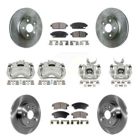 Front Rear Disc Brake Caliper Rotors And Ceramic Pads Kit (10Pc) For Chevrolet Sonic KC8-101072T by Transit Auto