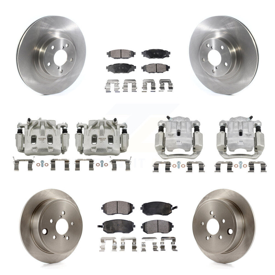 Front Rear Disc Brake Caliper Rotors And Ceramic Pads Kit (10Pc) For Subaru Legacy KC8-101074T
