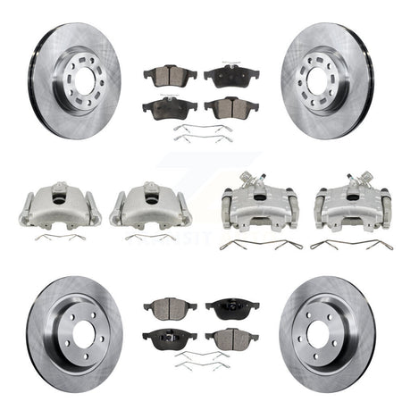 Front Rear Disc Brake Caliper Rotors And Ceramic Pads Kit (10Pc) For Mazda 5 KC8-101077T