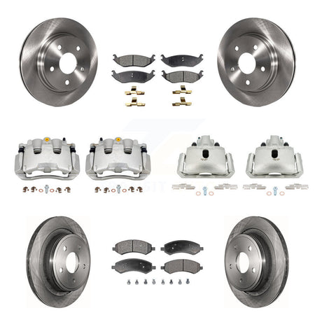 Front Rear Brake Caliper Rotor And Semi-Metallic Pad Kit (10Pc) For Chrysler Aspen Dodge KC8-101082P