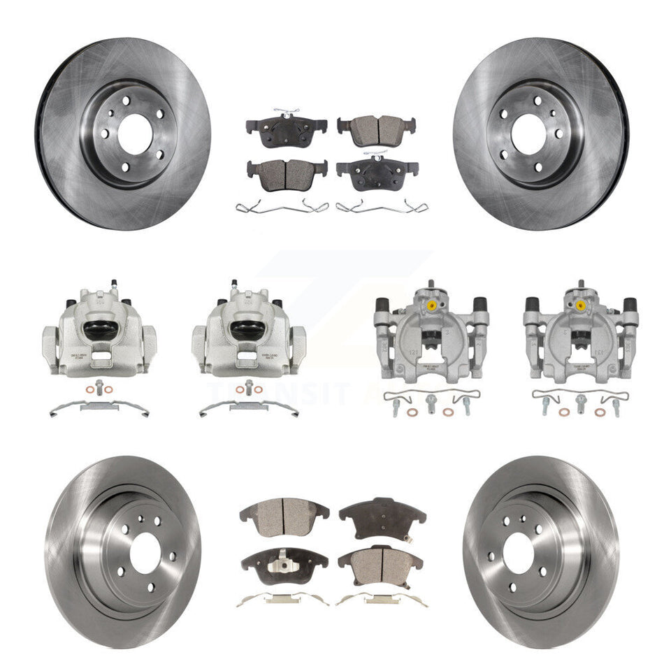 Front Rear Disc Brake Caliper Rotor & Ceramic Pad Kit (10Pc) For Ford Fusion Lincoln MKZ KC8-101083T