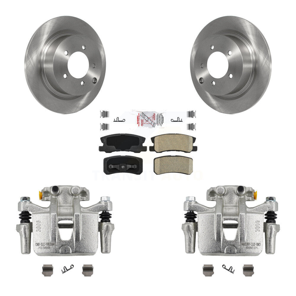 Rear Disc Brake Caliper Rotors And Ceramic Pads Kit For Mitsubishi Outlander KC8-101087N