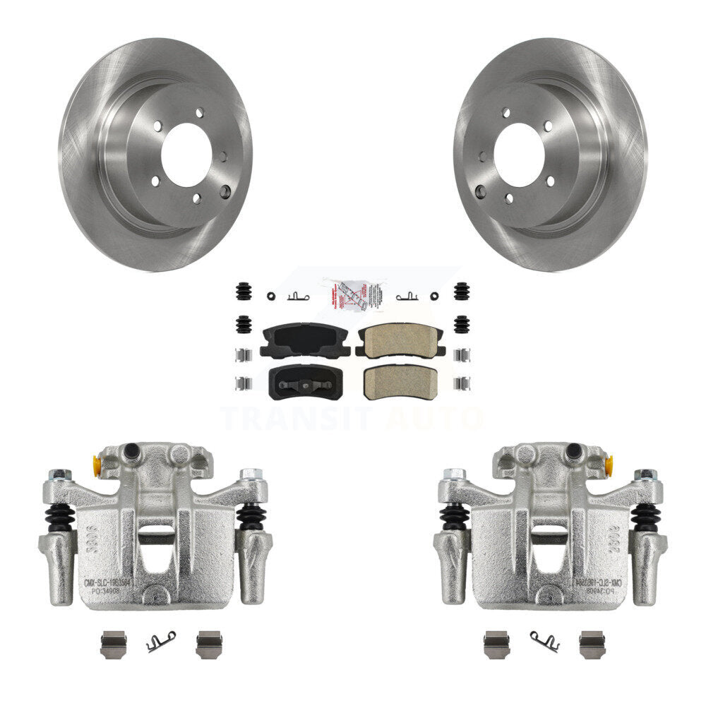 Rear Disc Brake Caliper Rotors And Ceramic Pads Kit For Mitsubishi Outlander KC8-101088N