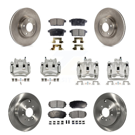 Front Rear Brake Caliper Rotors & Semi-Metallic Pad Kit (10Pc) For Ford Edge Lincoln MKX KC8-101088P