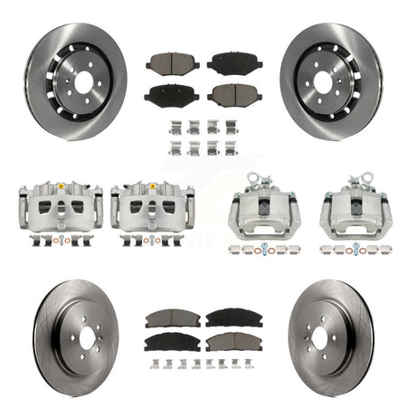 Front Rear Brake Caliper Rotors Ceramic Pad Kit (10Pc) For Ford Explorer Flex Taurus MKS KC8-101093C