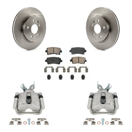 Rear Brake Caliper Rotor Ceramic Pad Kit For Buick Regal LaCrosse With Vented 2.4L KC8-101093N