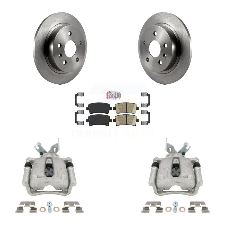 Rear Disc Brake Caliper Rotors Ceramic Pad Kit For Buick Regal LaCrosse Chevrolet Malibu KC8-101096N