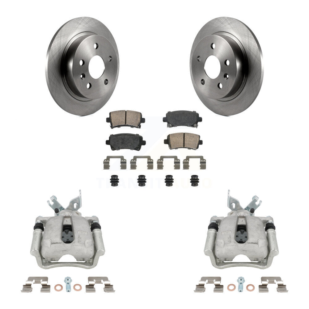 Rear Disc Brake Caliper Rotors Ceramic Pad Kit For Buick Regal LaCrosse Chevrolet Malibu KC8-101097N