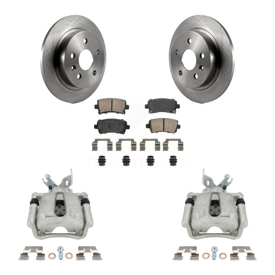 Rear Disc Brake Caliper Rotors Ceramic Pad Kit For Buick Regal LaCrosse Chevrolet Malibu KC8-101097N