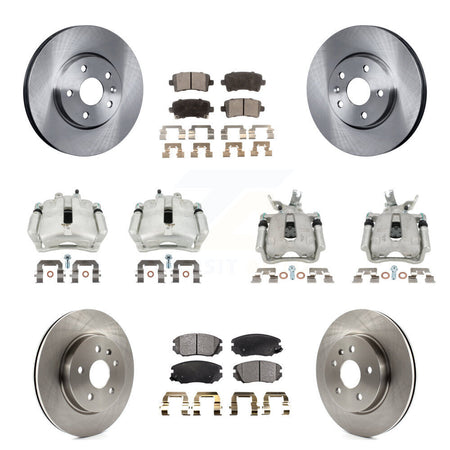 Front Rear Disc Brake Caliper Rotors Ceramic Pad Kit (10Pc) For Chevrolet Malibu Limited KC8-101097T