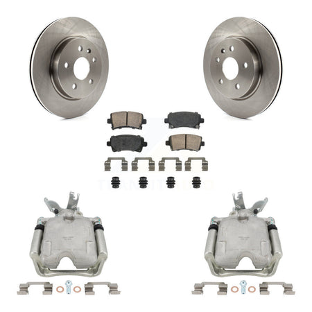 Rear Brake Caliper Rotors & Ceramic Pad Kit For Chevrolet Malibu With 17" Factory Wheels KC8-101101N