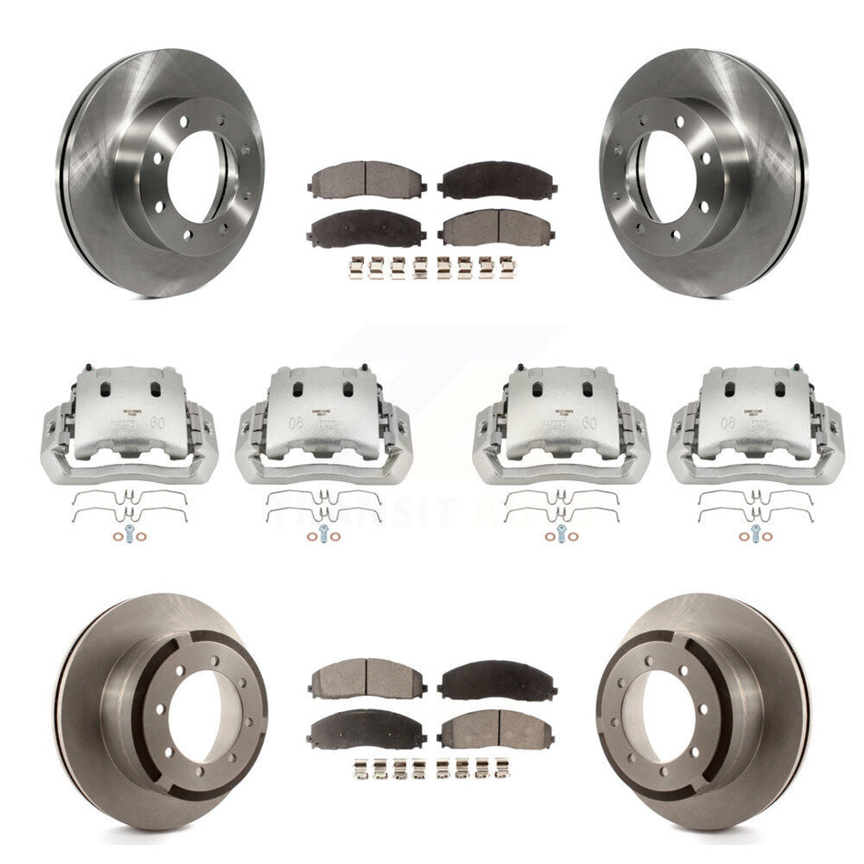 Front Rear Brake Caliper Rotors & Semi-Metallic Pad Kit (10Pc) For Ford F-450 Super Duty KC8-101102P