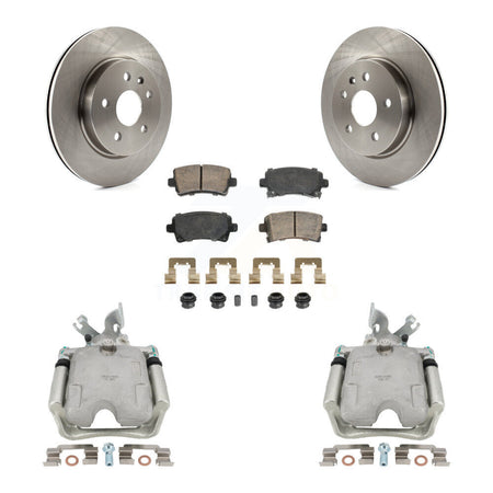 Rear Disc Brake Caliper Rotors And Ceramic Pads Kit For 2010-2011 Buick LaCrosse KC8-101106N