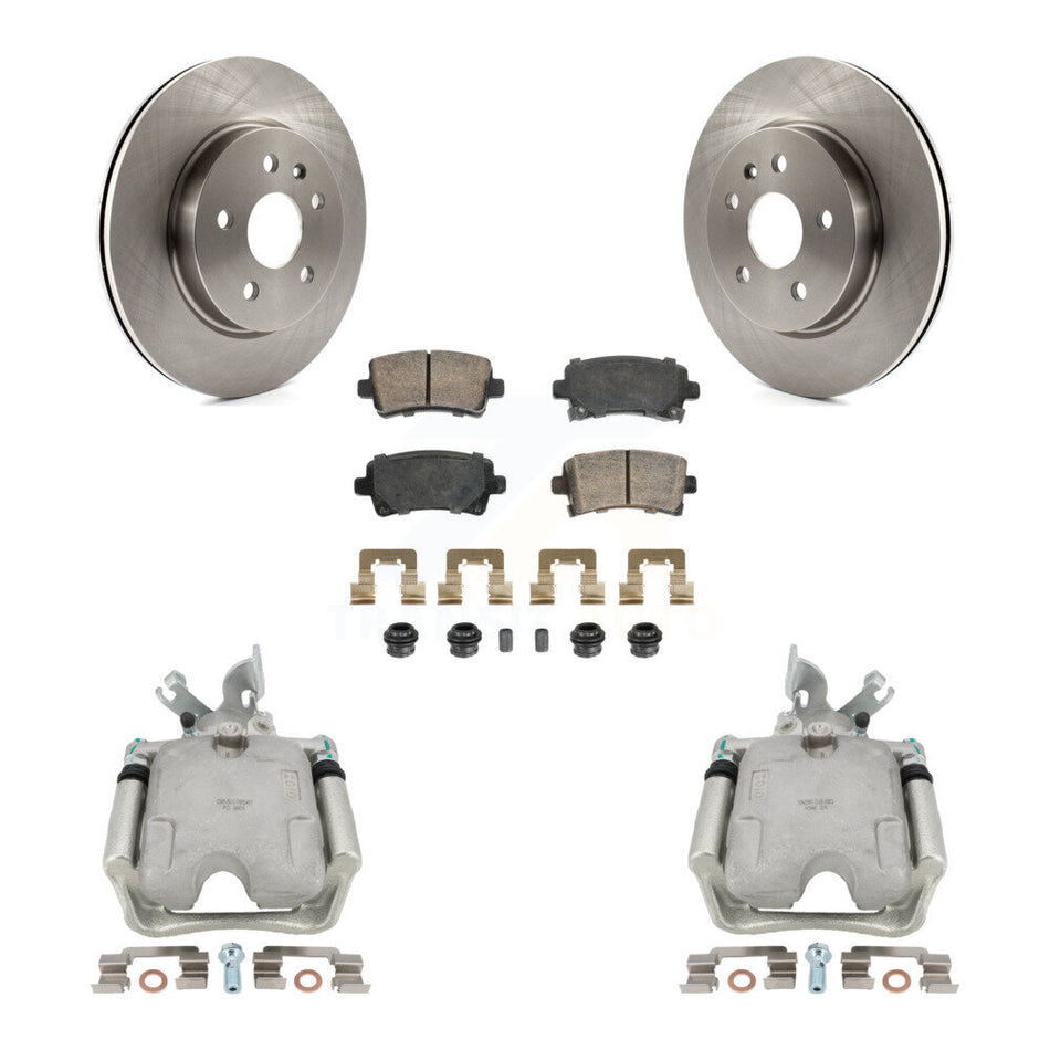 Rear Disc Brake Caliper Rotors And Ceramic Pads Kit For 2010-2011 Buick LaCrosse KC8-101106N