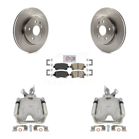 Rear Disc Brake Caliper Rotors And Ceramic Pads Kit For 2010-2011 Buick LaCrosse KC8-101107N by Transit Auto