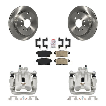 Rear Disc Brake Caliper Rotors And Ceramic Pads Kit For Ford Edge Mazda CX-7 Lincoln MKX KC8-101108N