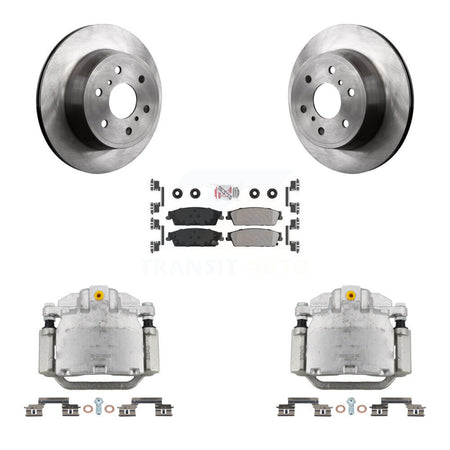 Rear Brake Caliper Rotor & Semi-Metallic Pad Kit For Chevrolet GMC Sierra 1500 Silverado KC8-101113N