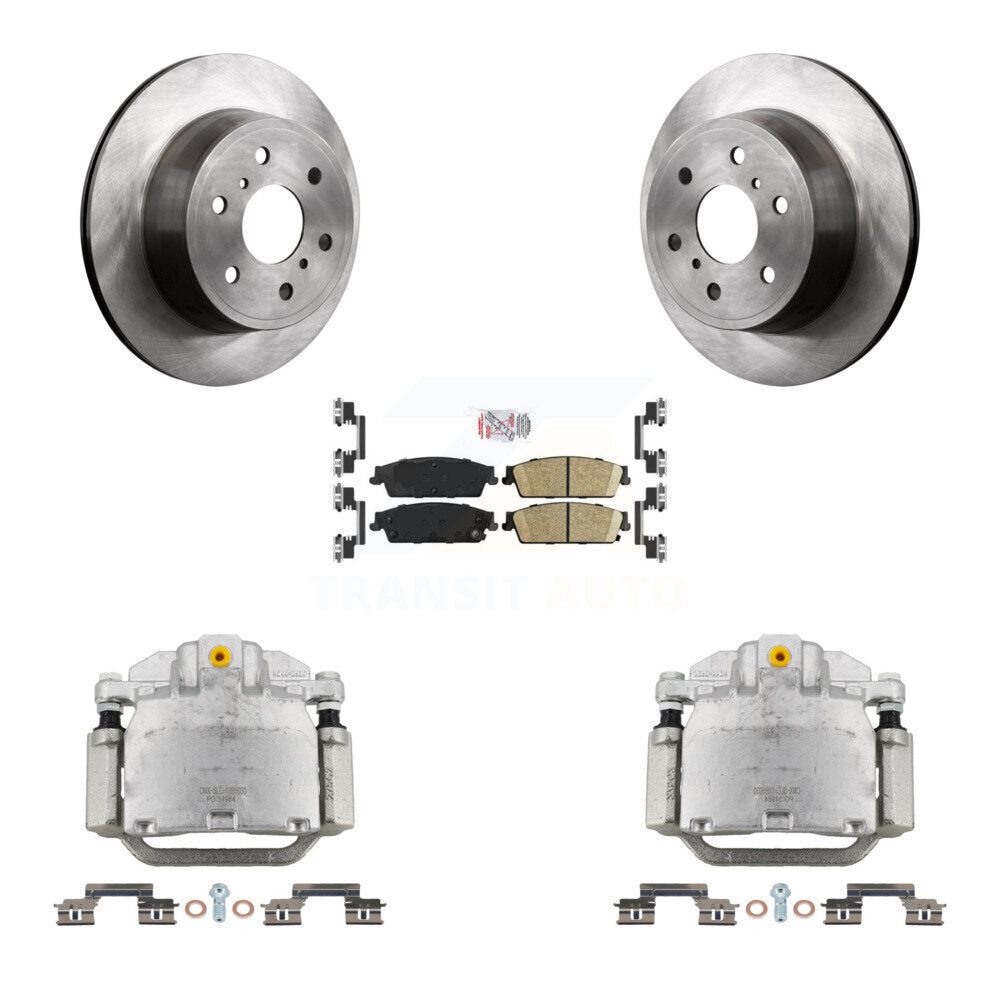 Rear Brake Caliper Rotor & Ceramic Pad Kit For Chevrolet GMC Sierra 1500 Silverado Tahoe KC8-101114N